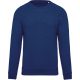 Kariban KA480 Organic pamut férfi környakas pulóver - Ocean Blue Heather