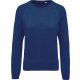 Kariban KA481 Organic pamut női környakas pulóver - Ocean Blue Heather