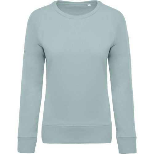 Kariban KA481 Organic pamut női környakas pulóver - Snow Grey