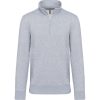 Kariban KA487 férfi pamut cipzáros nyakú pulóver - Oxford Grey