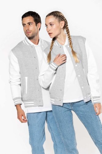 Kariban KA497 Teddy unisex pamut petentos pulóver - Oxford Grey/Black