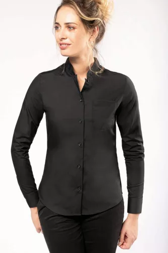 Kariban KA514 LADIES' LONG-SLEEVED MANDARIN COLLAR SHIRT XS