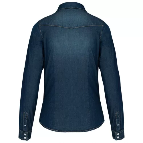 Kariban KA518 LADIES' LONG-SLEEVED DENIM SHIRT L