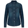 Kariban KA518 LADIES' LONG-SLEEVED DENIM SHIRT S