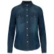 Kariban KA518 LADIES' LONG-SLEEVED DENIM SHIRT S