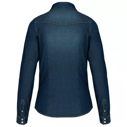 Kariban KA518 LADIES' LONG-SLEEVED DENIM SHIRT S