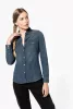 Kariban KA518 LADIES' LONG-SLEEVED DENIM SHIRT S