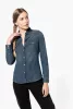Kariban KA518 LADIES' LONG-SLEEVED DENIM SHIRT XS