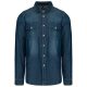 Kariban KA519 MEN'S LONG-SLEEVED DENIM SHIRT S