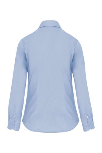 Kariban KA530 női pamut sztreccs hosszú ujjú ing - Light Blue