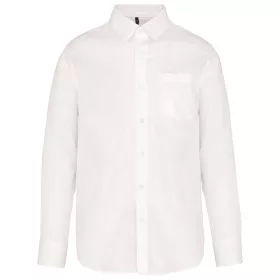   Kariban KA537 férfi pamut hosszú ujjú gyűrődésmentes ing - White