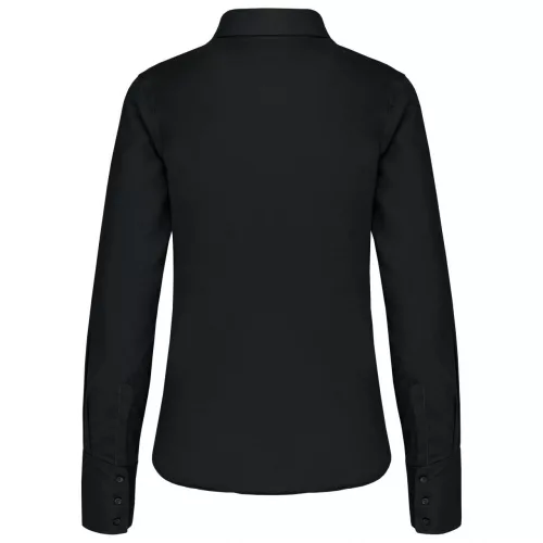 Kariban KA538 női pamut hosszú ujjú gyűrődésmentes ing - Black
