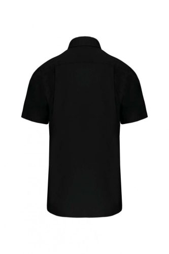Kariban KA543 férfi pamut rövid ujjú poplin ing - Black