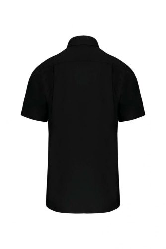 Kariban KA543 férfi pamut rövid ujjú poplin ing - Black