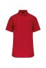 Kariban KA543 férfi pamut rövid ujjú poplin ing - Classic Red