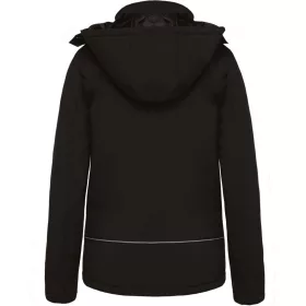   Kariban KA651 női kapucnis softshell béléses parka kabát - Black