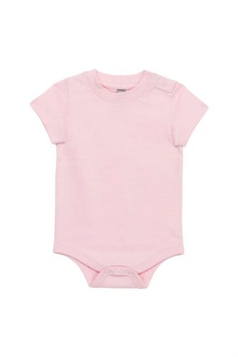 Kariban KA831 bébi pamut rövid ujjú body - Pale Pink