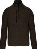 Kariban KA9106 férfi cipzáros heather dzseki - Dark Khaki Melange
