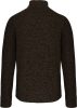 Kariban KA9106 férfi cipzáros heather dzseki - Dark Khaki Melange