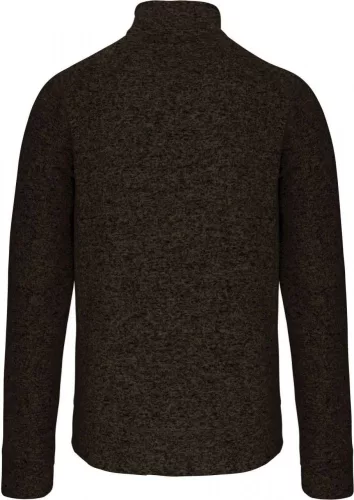 Kariban KA9106 férfi cipzáros heather dzseki - Dark Khaki Melange