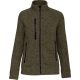 Kariban KA9107 női cipzáros heather dzseki - Dark Khaki Melange