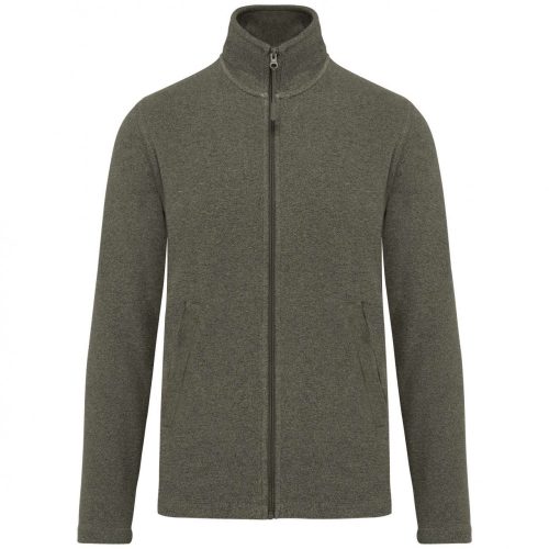 Kariban KA911 Falco  cipzáros mikropolár dzseki - Green Marble Heather