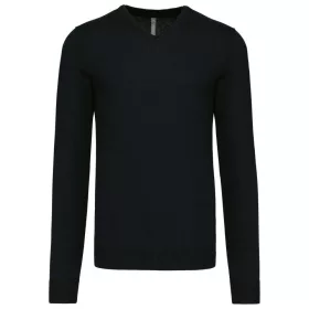 Kariban KA965 férfi v-nyakú pulóver - Black