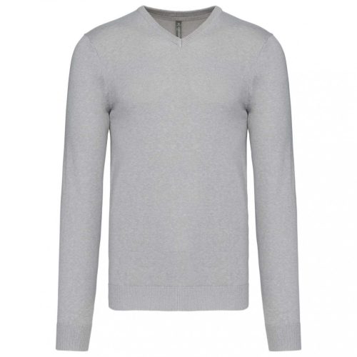 Kariban KA965 férfi v-nyakú pulóver - Grey Melange