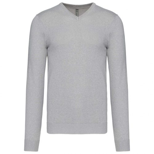 Kariban KA965 férfi v-nyakú pulóver - Grey Melange