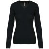 Kariban KA966 női v-nyakú pulóver - Black