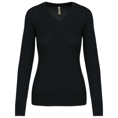 Kariban KA966 női v-nyakú pulóver - Black