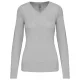 Kariban KA966 női v-nyakú pulóver - Grey Melange