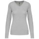 Kariban KA966 női v-nyakú pulóver - Grey Melange