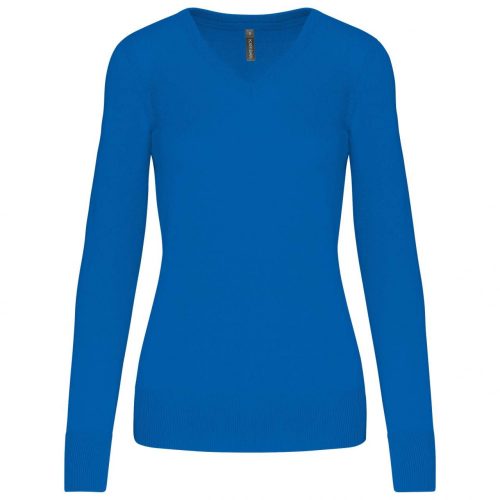 Kariban KA966 női v-nyakú pulóver - Light Royal Blue