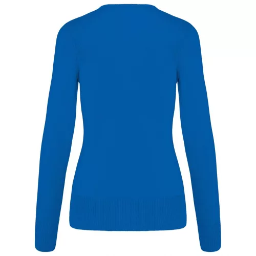 Kariban KA966 női v-nyakú pulóver - Light Royal Blue