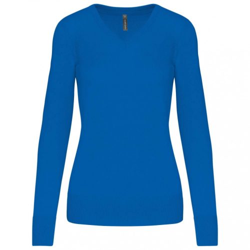 Kariban KA966 női v-nyakú pulóver - Light Royal Blue