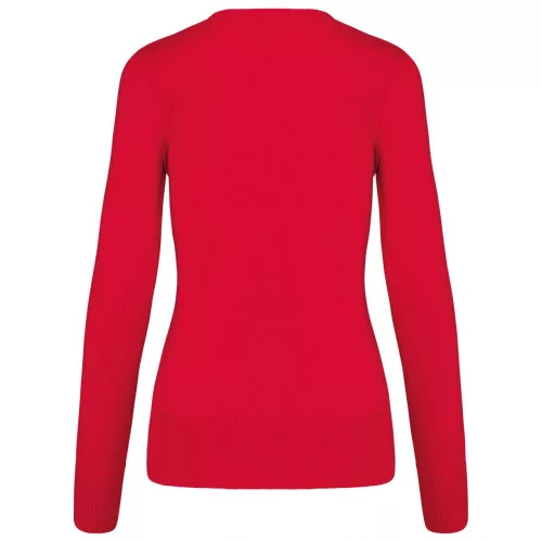 Kariban KA966 női v-nyakú pulóver - Red