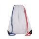 Kimood KI0104 uniszex zsinóros hátizsák - Reflex Blue/White/French Red