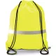 Kimood KI0109 uniszex zsinóros jól láthatósági hátizsák - Fluorescent Yellow