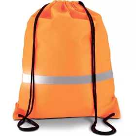   Kimood KI0109 uniszex zsinóros jól láthatósági hátizsák - Fluorescent Orange