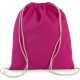 Kimood KI0147 Organic pamut kis zsinóros táska - Magenta