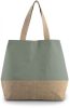 Kimood KI0235 CANVAS & JUTE HOLD-ALL SHOPPER BAG U