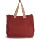 Kimood KI0248 JUTE BAG WITH CONTRAST STITCHING U