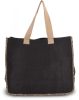 Kimood KI0248 JUTE BAG WITH CONTRAST STITCHING U