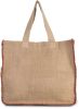 Kimood KI0248 JUTE BAG WITH CONTRAST STITCHING U