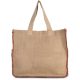 Kimood KI0248 JUTE BAG WITH CONTRAST STITCHING U