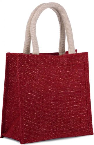 Kimood KI0272 JUTE CANVAS TOTE - SMALL U