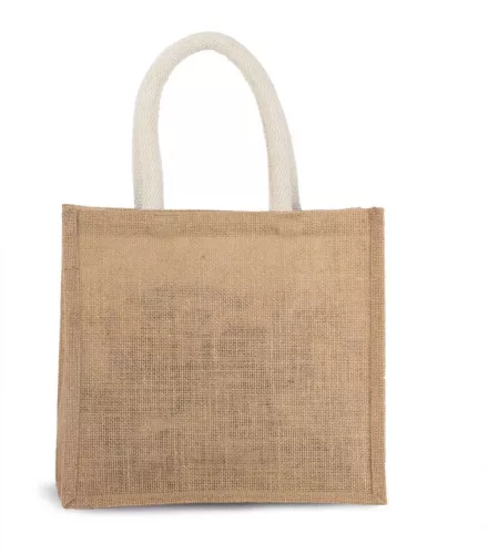 Kimood KI0273 JUTE CANVAS TOTE - MEDIUM U