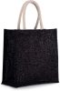 Kimood KI0274 JUTE CANVAS TOTE - LARGE U