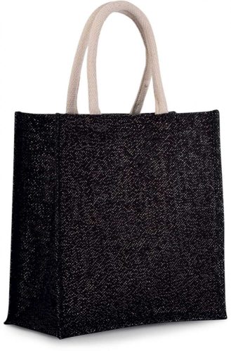 Kimood KI0274 JUTE CANVAS TOTE - LARGE U